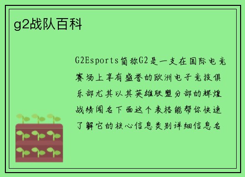 g2战队百科